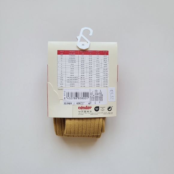 Condor Mustard Ribbed Tights - Picture 2 of 2